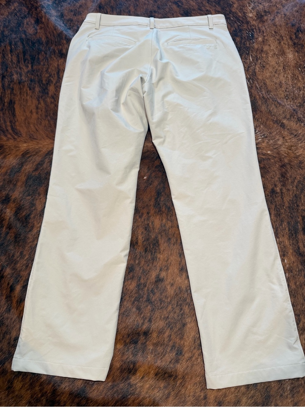 Under Armour Pants Mens 38x32 Beige UA Drive Golf Performance Chinos Logo Khaki